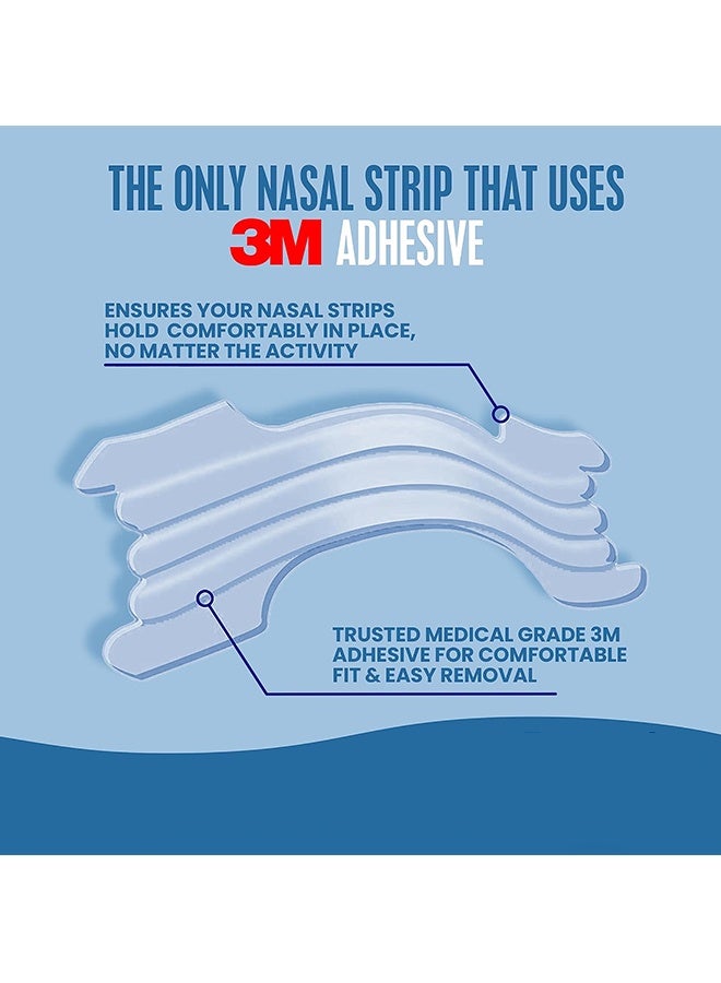 Breathe Right ‌44Pcs Anti-snoring Breathing Nasal Strip Starter Kit - Extra Strength Nasal Strips for Better Breathing–Clear Hypoallergenic for Sensitive Skin– Drug-Free Snoring & Congestion Relief - Boost Oxygen - Reduce Snoring, Improve Sleep Quality - Sweat Resistant, Skin Safe Nasal Strips - Day & Night Use - Image 2