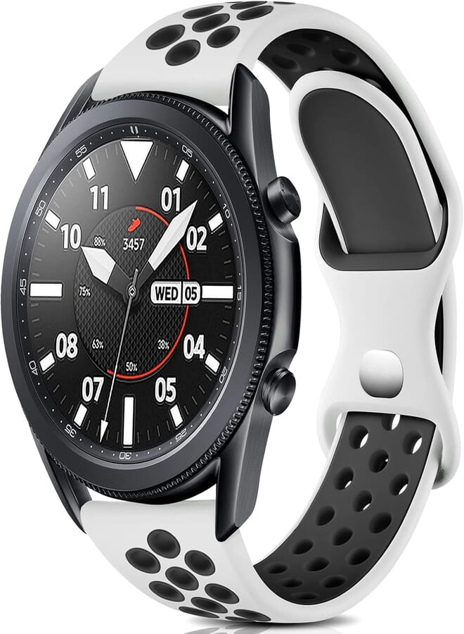 Easuny Compatible with Samsung Galaxy Watch 3 45mm Band/Galaxy Watch 46mm/Gear S3 Frontier/Classic Watch bands, 22mm Silicone Breathable Quick Release Watch Strap Accessories for Men Women