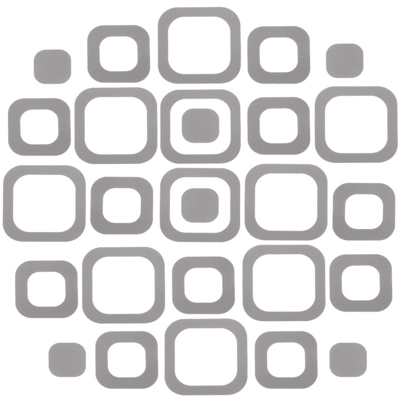20 Pieces Adhesive Square Bath Treads NonSlip Bathtub Stickers Non Slip Traction to Tubs Bathtub Stickers Adhesive Decals Appliques for Bath Tub Showers Pools Boats Stairs Gray