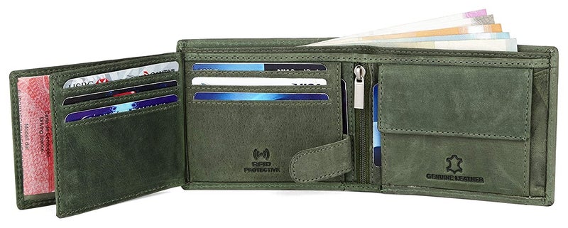 WildHorn Gift Hamper for Men I Leather Wallet, Keychain & Pen Combo Gift Set I Gift for Friend, Boyfriend,Husband,Father, Son etc (Green H M) - Image 5
