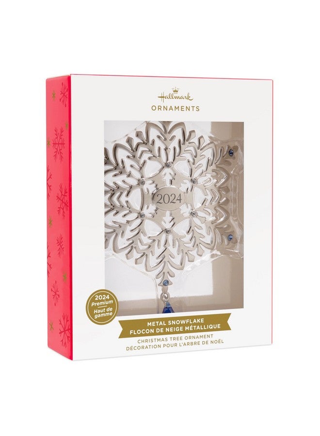 Hallmark Snowflake 2024 Christmas Ornament, Premium Metal - Image 2