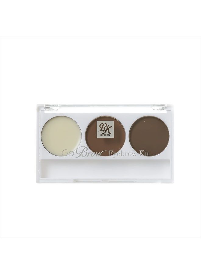 Ruby Kisses Go Brow Eyebrow Kit, Black Dark Brown - Image 3