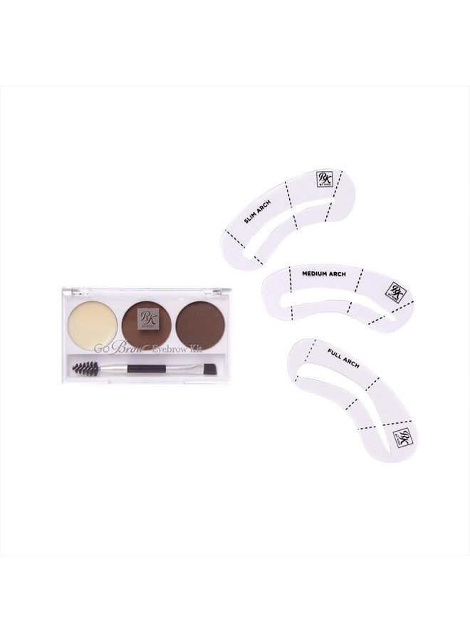 Ruby Kisses Go Brow Eyebrow Kit, Black Dark Brown - Image 4