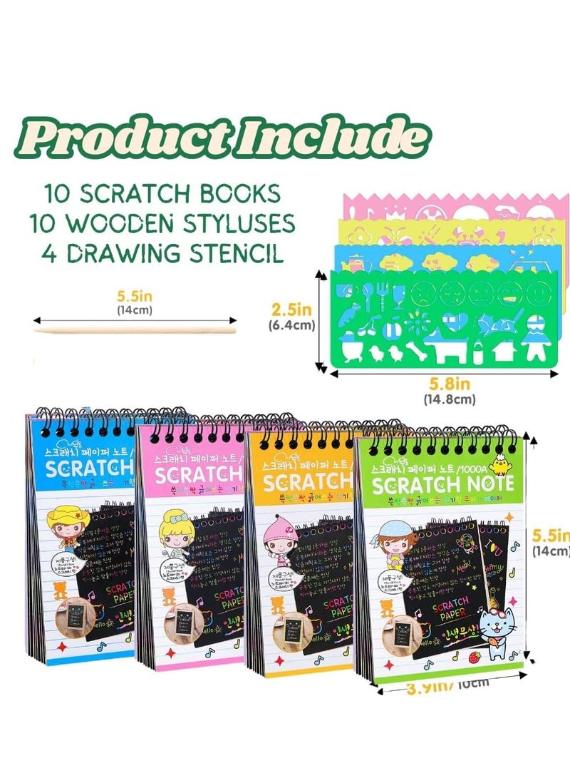 نيفيو هدايا حفلات للأطفال بكميات كبيرة | ١٠ كتب فنية قابلة للخدش | هدايا عيد ميلاد للأطفال | هدايا صغيرة وهدايا حفلات | أفكار هدايا عيد الميلاد وأنشطة فنية للأطفال - Image 2