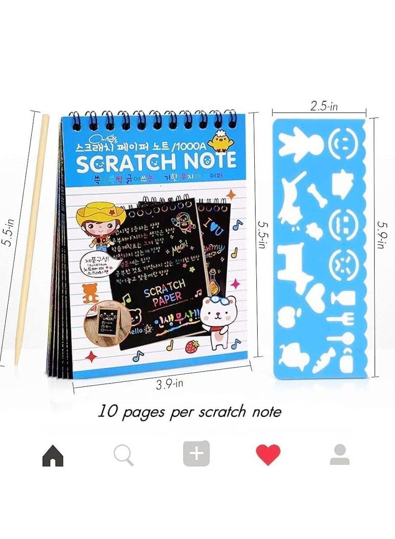 نيفيو هدايا حفلات للأطفال بكميات كبيرة | ١٠ كتب فنية قابلة للخدش | هدايا عيد ميلاد للأطفال | هدايا صغيرة وهدايا حفلات | أفكار هدايا عيد الميلاد وأنشطة فنية للأطفال - Image 3