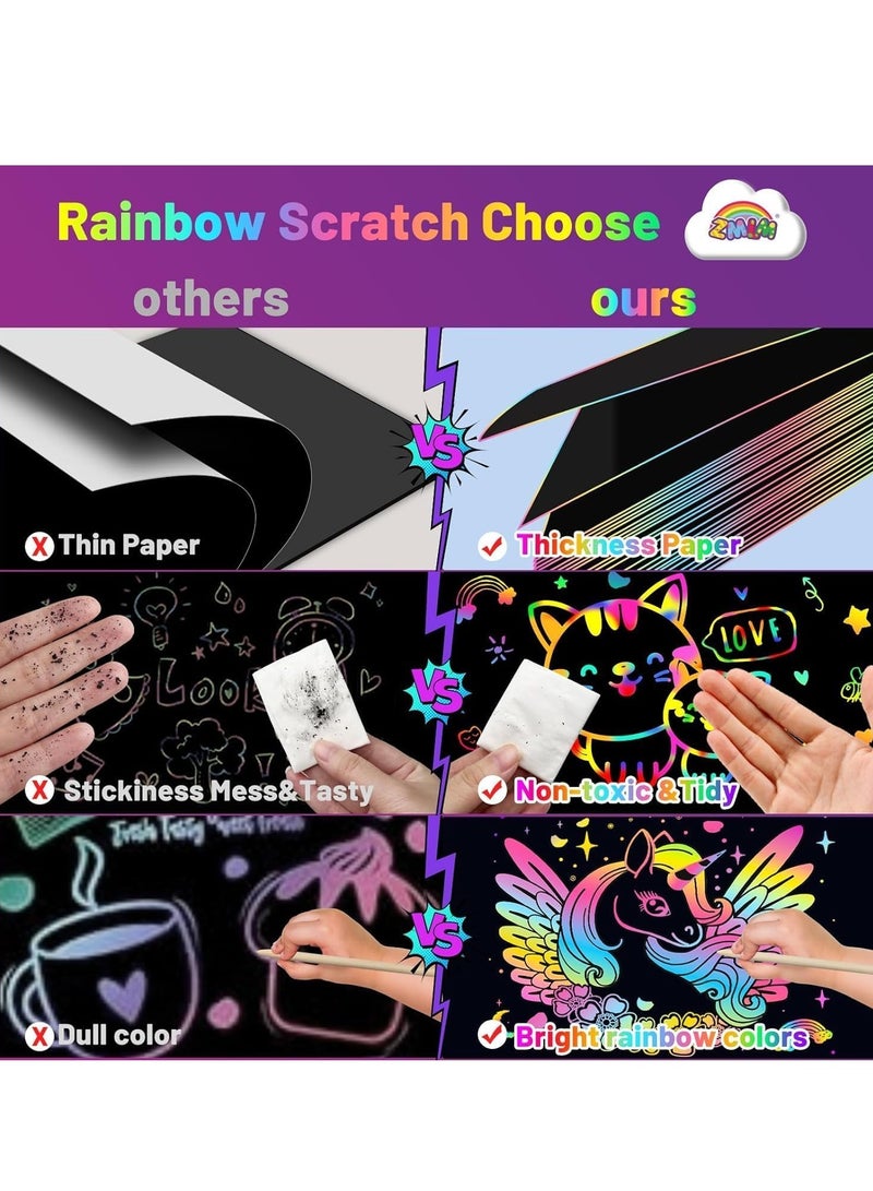 نيفيو هدايا حفلات للأطفال بكميات كبيرة | ١٠ كتب فنية قابلة للخدش | هدايا عيد ميلاد للأطفال | هدايا صغيرة وهدايا حفلات | أفكار هدايا عيد الميلاد وأنشطة فنية للأطفال - Image 5