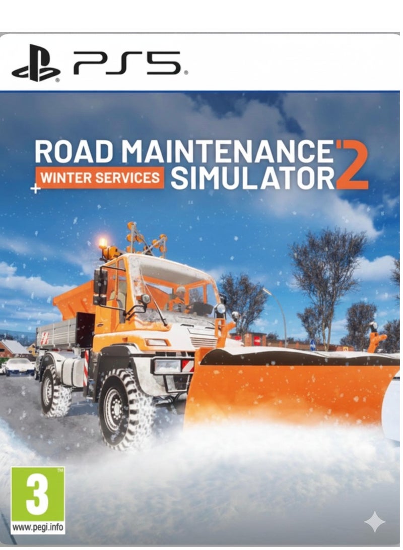 بلاي ستيشن Road Maintenance Simulator 2 + Winter Services – لعبة PS5 | محاكاة واقعية لأعمال صيانة الطرق وإزالة الثلوج | قيادة في عالم مفتوح، مهام متنوعة وتشغيل الآليات الثقيلة | إصدار دولي | تصنيف PEGI 3 - Image 1