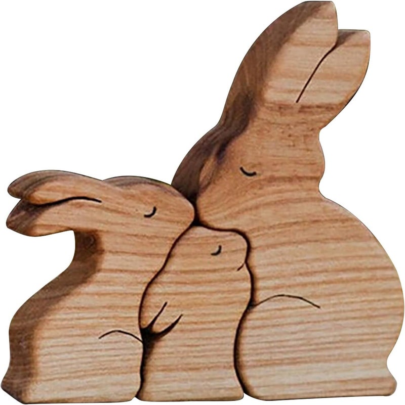 klarako Hand Carved Wooden Love Heart, Carved Figurine Decoration Craft, for Bookshelf, Table, Filing Cabinet, Gift for Home, Personalized Art Text Carved Craft - Image 1