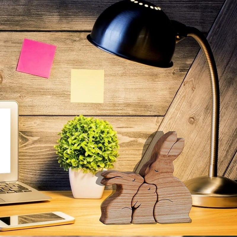 klarako Hand Carved Wooden Love Heart, Carved Figurine Decoration Craft, for Bookshelf, Table, Filing Cabinet, Gift for Home, Personalized Art Text Carved Craft - Image 4