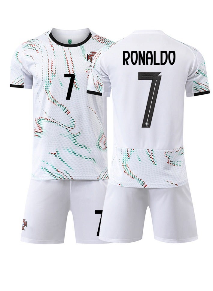 Ronaldo 2025-2026 Portugal Away Jersey Set Adult #7 Ronaldo Football Kit Multiple Sizes for Fans and Friends - Image 1