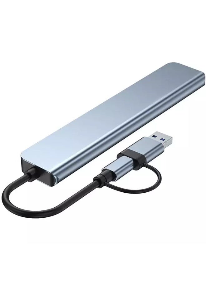 MAZE MTU-9254 8 in 1 USB C Hub pro Multi-Port Adapter,3 USB 2.0 Ports,1 USB 3.0 Port,SD/TF Card Reader,3.5 Audio Port - Image 1