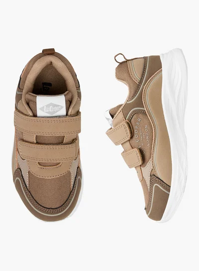 Lee Cooper Boys' Panelled Sneakers with Hook and Loop Closure