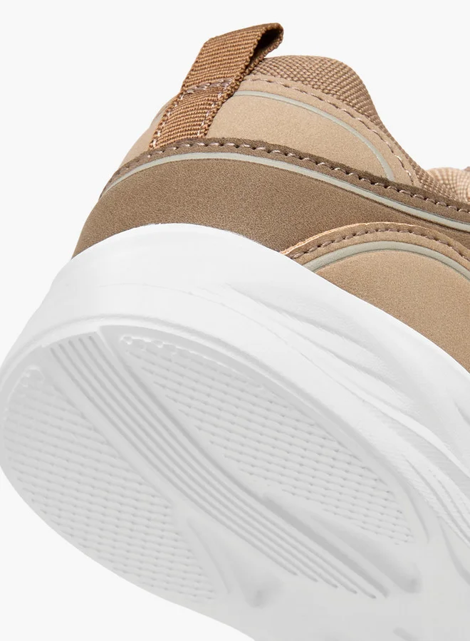 Lee Cooper Boys' Panelled Sneakers with Hook and Loop Closure