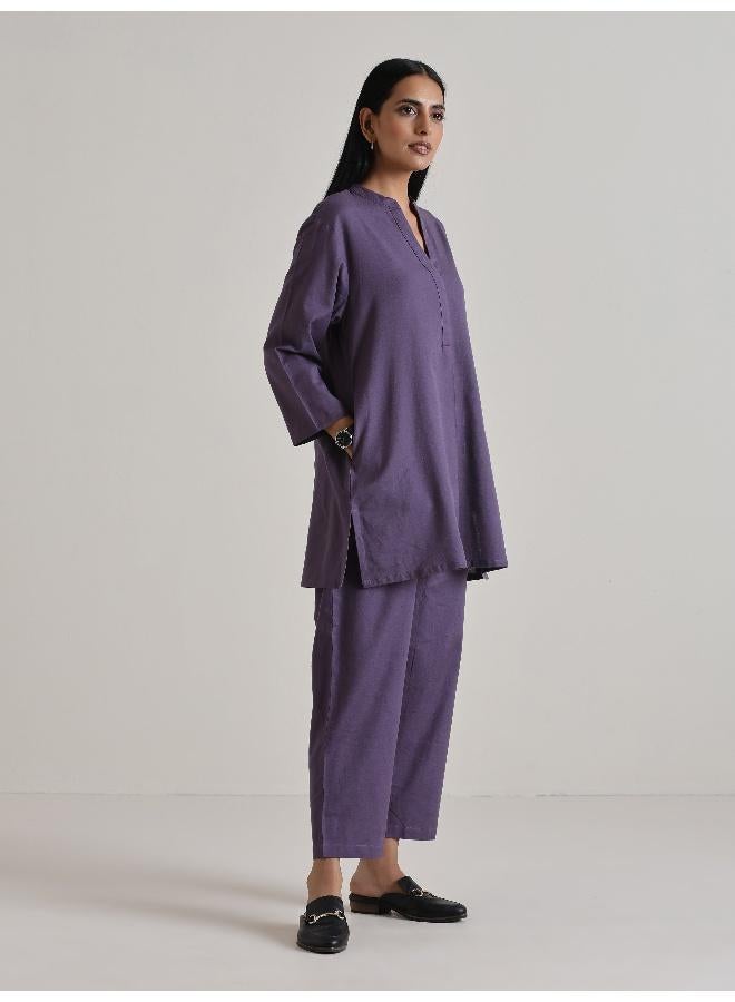 trueBrowns Plum Purple Relax Fit Co-Ord Set - Image 2