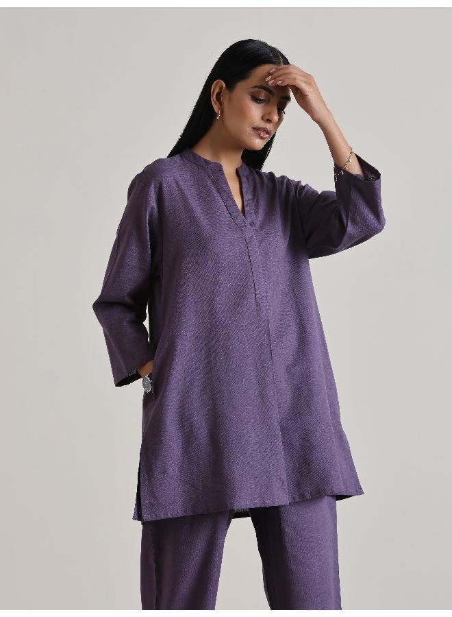 trueBrowns Plum Purple Relax Fit Co-Ord Set - Image 3