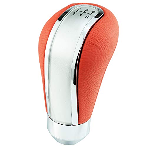 Abfer 5 Speed Shift Knob Aluminum Alloy Car Gear Stick Weighted Shifter Knob for Most Manual Truck Vehicle, Silver - Image 1