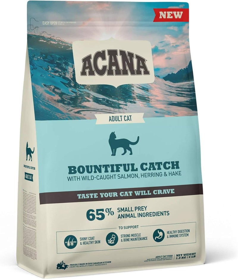 REF. Acana Bountiful Catch Salmon With Whole Herring Adult Dry Cat Food - 1.8KG - Image 2