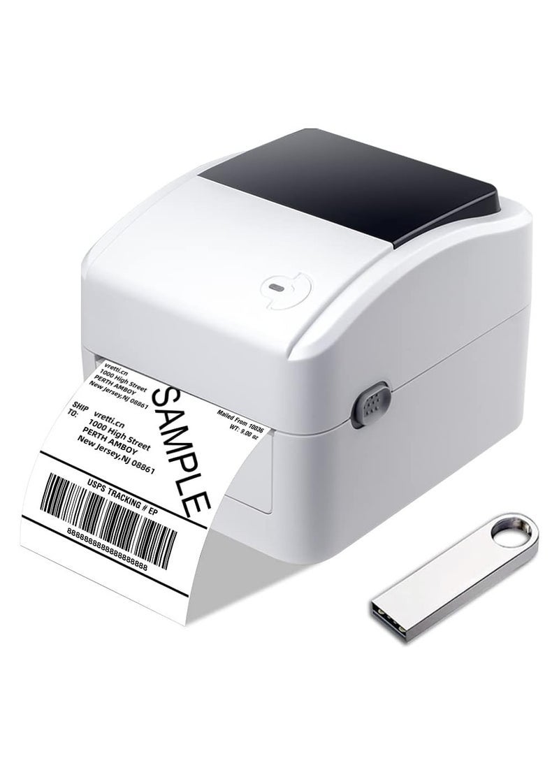 XP-420B Label Printer, Thermal Label Printer 4x6, 420B Shipping Label Printer for Small Busines, Thermal Printer Compatible with Shopify, Etsy, UPS, DHL, etc (White) - Image 1