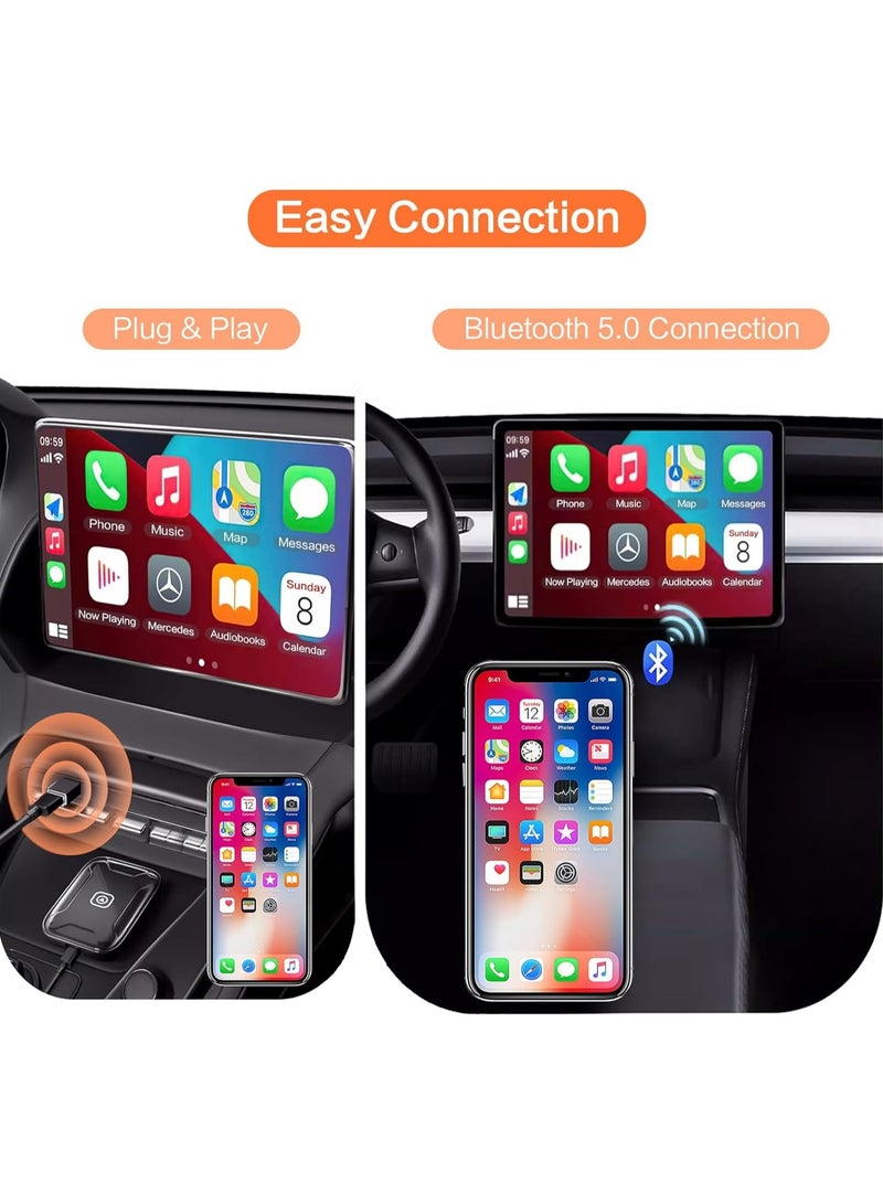 SYOSI 3 in 1 Android Auto & Carplay Wireless Adapter, Wireless Carplay Adapter for Phone, Plug & Play, 5GHz WiFi Wireless CarPlay Android Auto Streaming Box for Car Models 2015-2023, Fast Connecting - Image 3