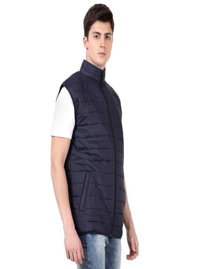 Scott International جاكيت رجالي من سكوت إنترناشونال، مبطن من النايلون، بدون أكمام، بطول قياسي (SS21_TW-SLV-BU-XL، أزرق داكن) - Image 5
