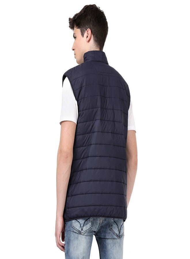 Scott International جاكيت رجالي من سكوت إنترناشونال، مبطن من النايلون، بدون أكمام، بطول قياسي (SS21_TW-SLV-BU-XL، أزرق داكن) - Image 2