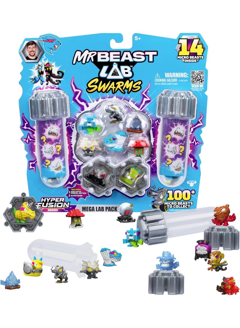مستر بيست لاب سوارمز السلسلة 3 – ميجا لاب 14 قطعة التشكيلة 2 – مجسمات قابلة للجمع وألعاب مفاجئة - Image 1