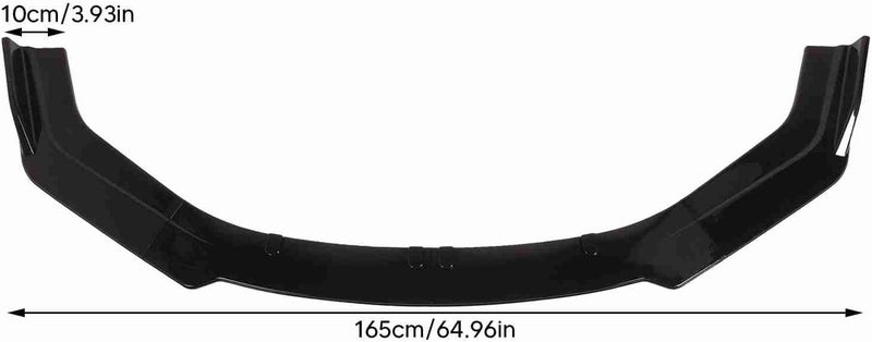 4PCS Front Bumper Lip Separator, Bumper Lip Diffuser Splitter, 165cm Glossy Black ABS Material, Front Bumper Spoiler with 32 Screws and 3 Connectors, Replacement - Image 5