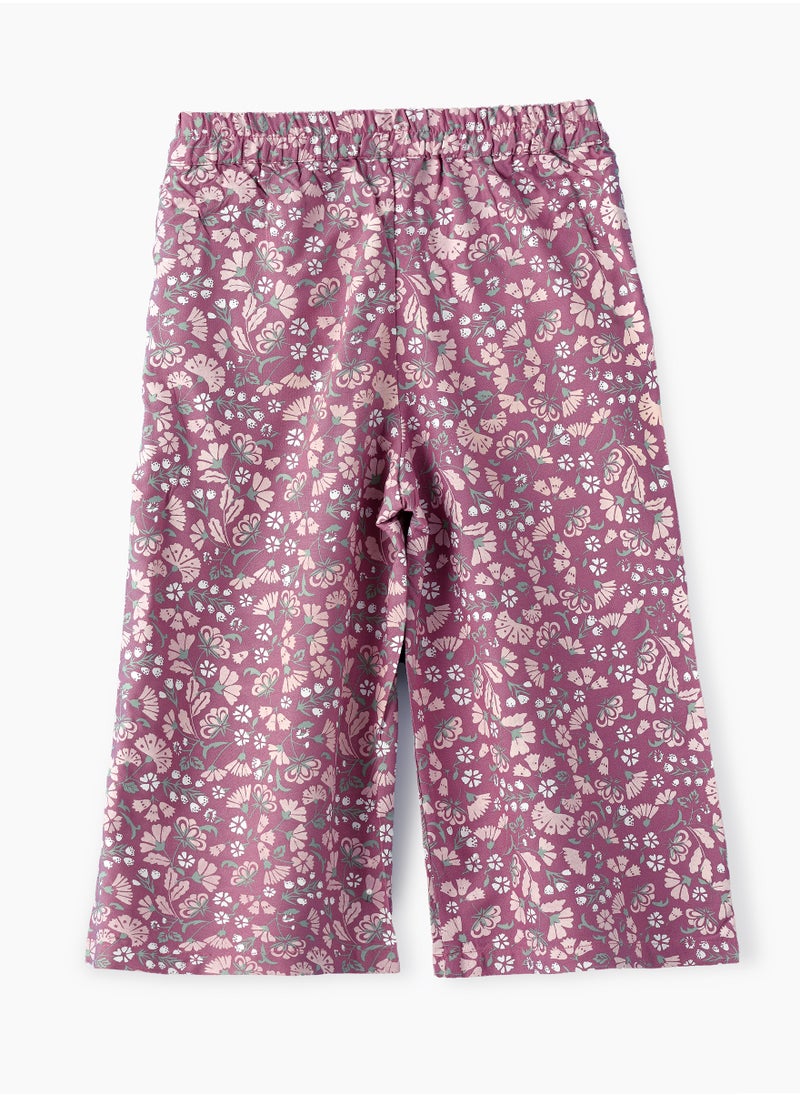 Jelliene Breezy Blooms: Girls' Viscose Floral Harem Pants  - Image 2