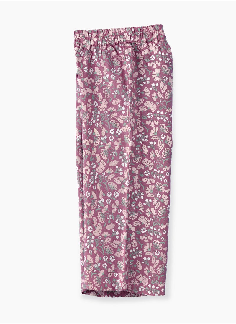 Jelliene Breezy Blooms: Girls' Viscose Floral Harem Pants  - Image 3