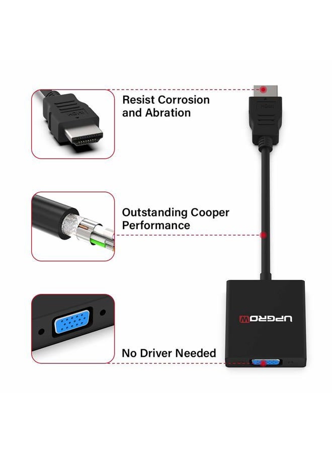 UPGROW HDMI to VGA Adapter HDMI Male to VGA Female Converter Support Computer, Desktop, Laptop, PC, Monitor, Projector, HDTV, Chromebook, Xbox and More - Image 5
