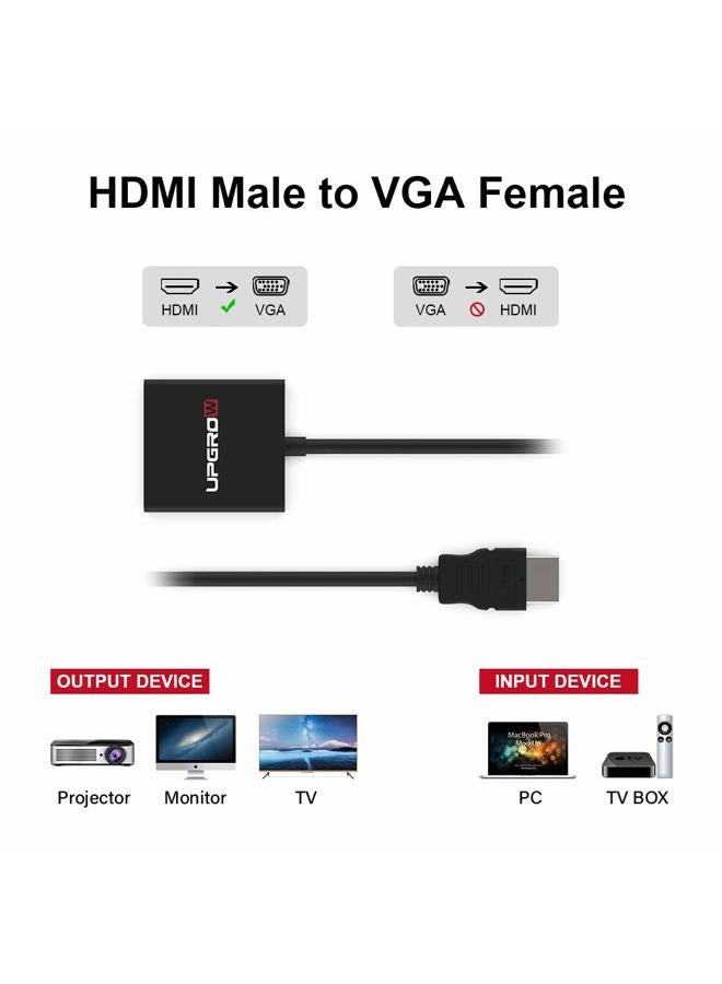 UPGROW HDMI to VGA Adapter HDMI Male to VGA Female Converter Support Computer, Desktop, Laptop, PC, Monitor, Projector, HDTV, Chromebook, Xbox and More - Image 3