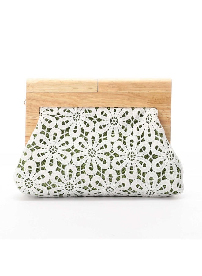 Mr.joe Mr Joe Green Elegant Crochet Clutch-shoulder bag for Women-4140 - Image 4
