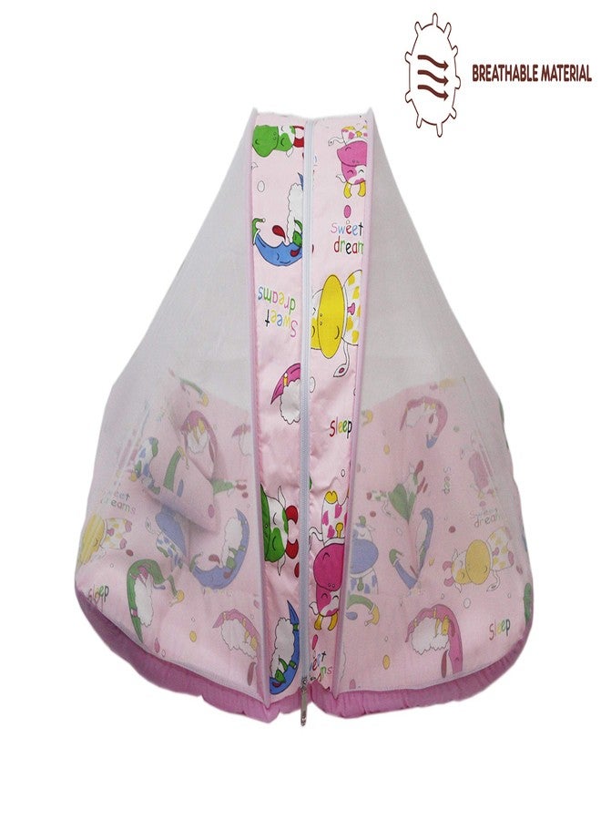 KooKyKooby Baby Mosquito and Insect Protection Net with Bedding (PINKCOW) - Image 3