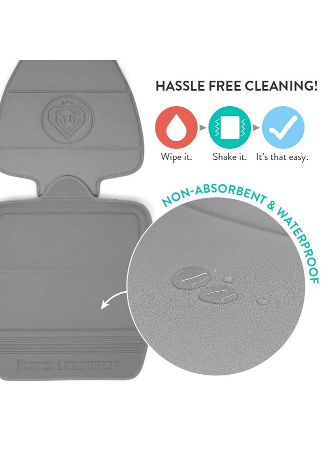Prince Lionheart Car Seat Protector. The only 2 stage Seatsaver Designed with Thick padding, Nonabsorbent, waterproof, PVC foam material. Comparable with all baby and toddler car seats. (Grey) - Image 5