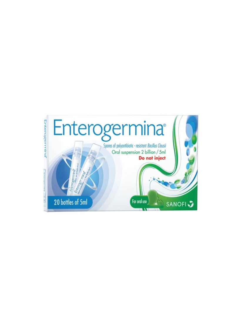 Enterogermina Oral Suspension, 2 billion per 5 ml, 20 vial