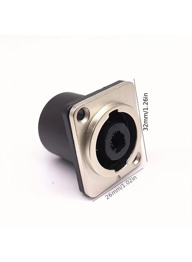 Metal Square Seat RCA Connector Plug And Play Audio Video Socket For Theater DJ Studio - Image 2