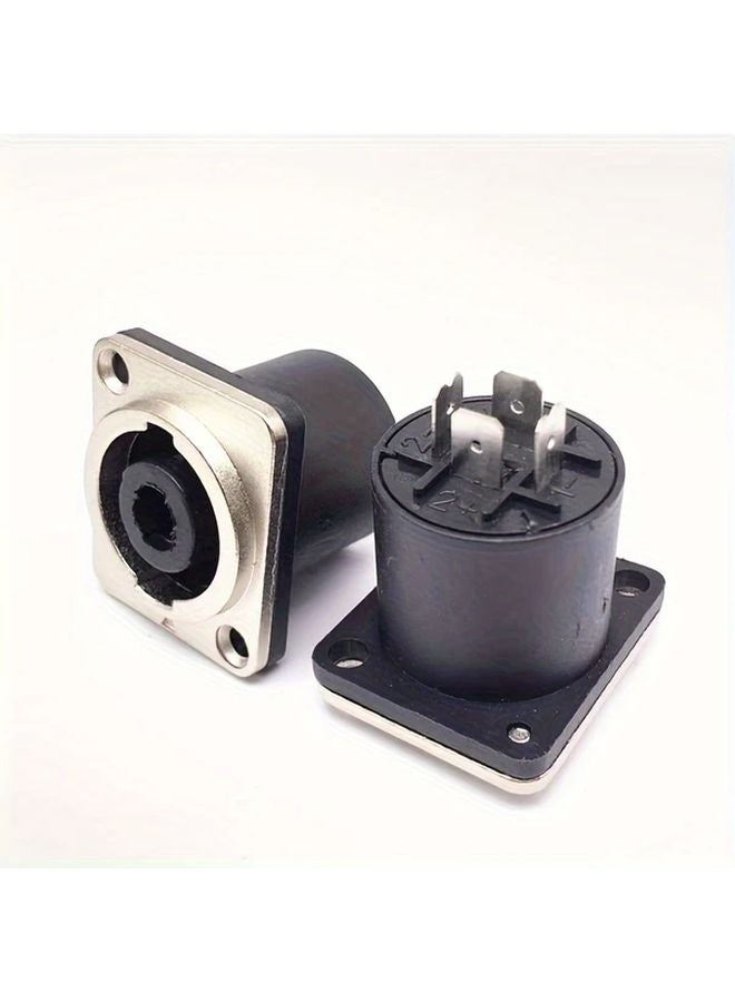 Metal Square Seat RCA Connector Plug And Play Audio Video Socket For Theater DJ Studio - Image 3