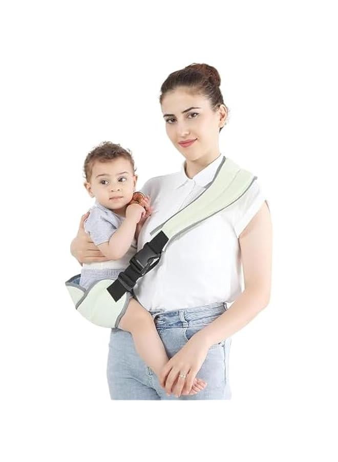 HOOKOR Toddler Carrier, Ergonomic Baby Sling Carrier with Adjustable Strap, Soft Padding & Non-Slip Hip Seat, Perfect for Infant and Toddler(7-66 lbs), Premium Cotton (Green) - Image 1