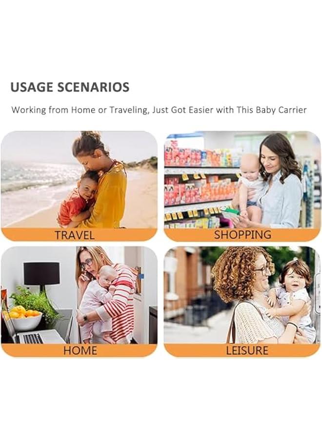 HOOKOR Toddler Carrier, Ergonomic Baby Sling Carrier with Adjustable Strap, Soft Padding & Non-Slip Hip Seat, Perfect for Infant and Toddler(7-66 lbs), Premium Cotton (Green) - Image 5