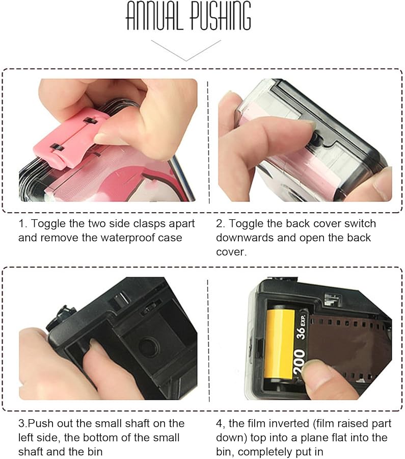 Black White 35mm Film Camera Reusable Lightweight Retro with Case 1 100s F9 28mm Lens for Snorkeling - Image 4