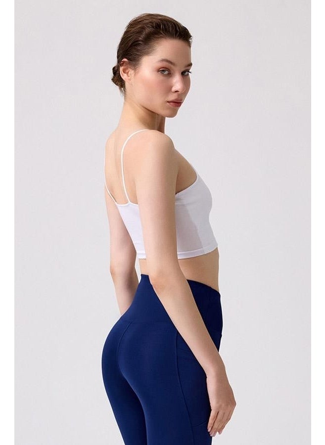 COTTONHILL White Cotton Thin Strap Women's Crop Top Bustier  - Image 4