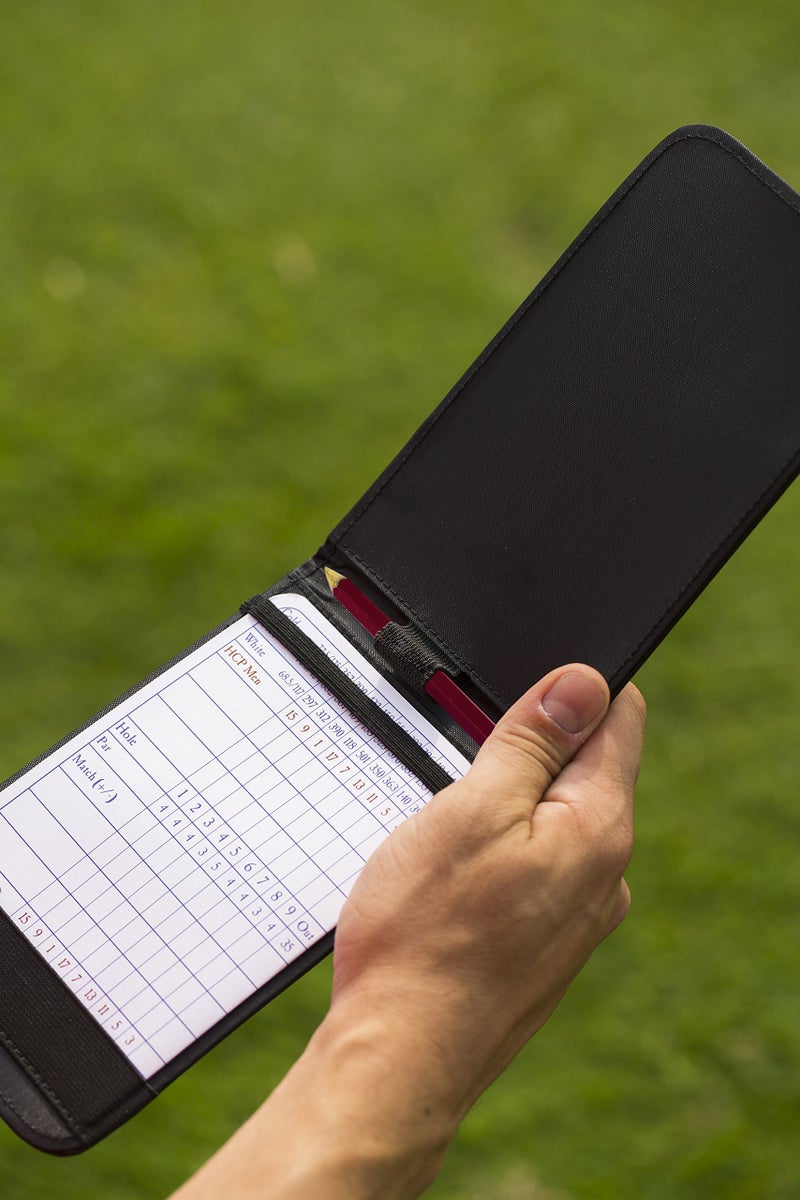 Callaway Callaway Leather Golf Scorecard Holder, Black, 7" x 4.25"  - Image 2