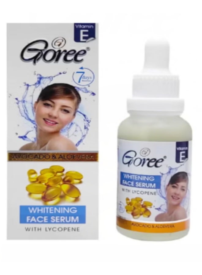Goree Vitamin E Whitening Face Serum with Lycopene 30 ml Brightening Moisturizing Anti Dark Spot Skin Care - Image 1