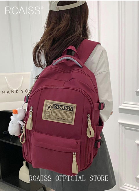 Unisex Multifunctional Backpack Large Capacity with Multiple Pockets for Organized Storage Scientifically Divided Compartments Trendy and Stylish Letter Print Suitable for Work School or Short Trips