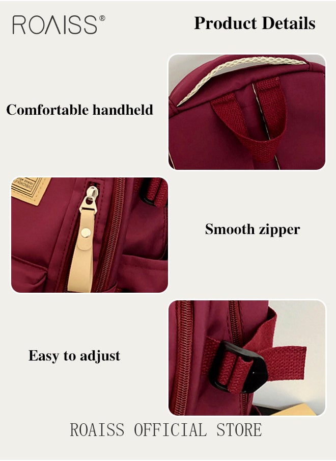 roaiss - Unisex Multifunctional Backpack Large Capacity with Multiple Pockets for Organized Storage Scientifically Divided Compartments Trendy and Stylish Letter Print Suitable for Work School or Short Trips - Image 1