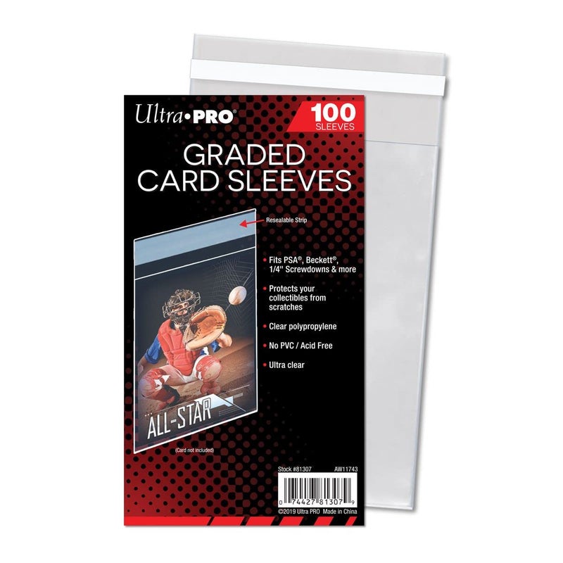 Ultra Pro  Graded Card Sleeves Resealable Crystal Clear Premium Graded Trading Card Display Storage Sleeves Protectors