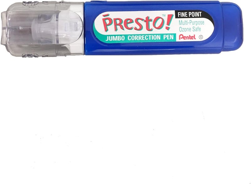 Pentel Presto! Multipurpose Correction Pen, 12 ml, White, Sold as Pack of 3 - Image 1