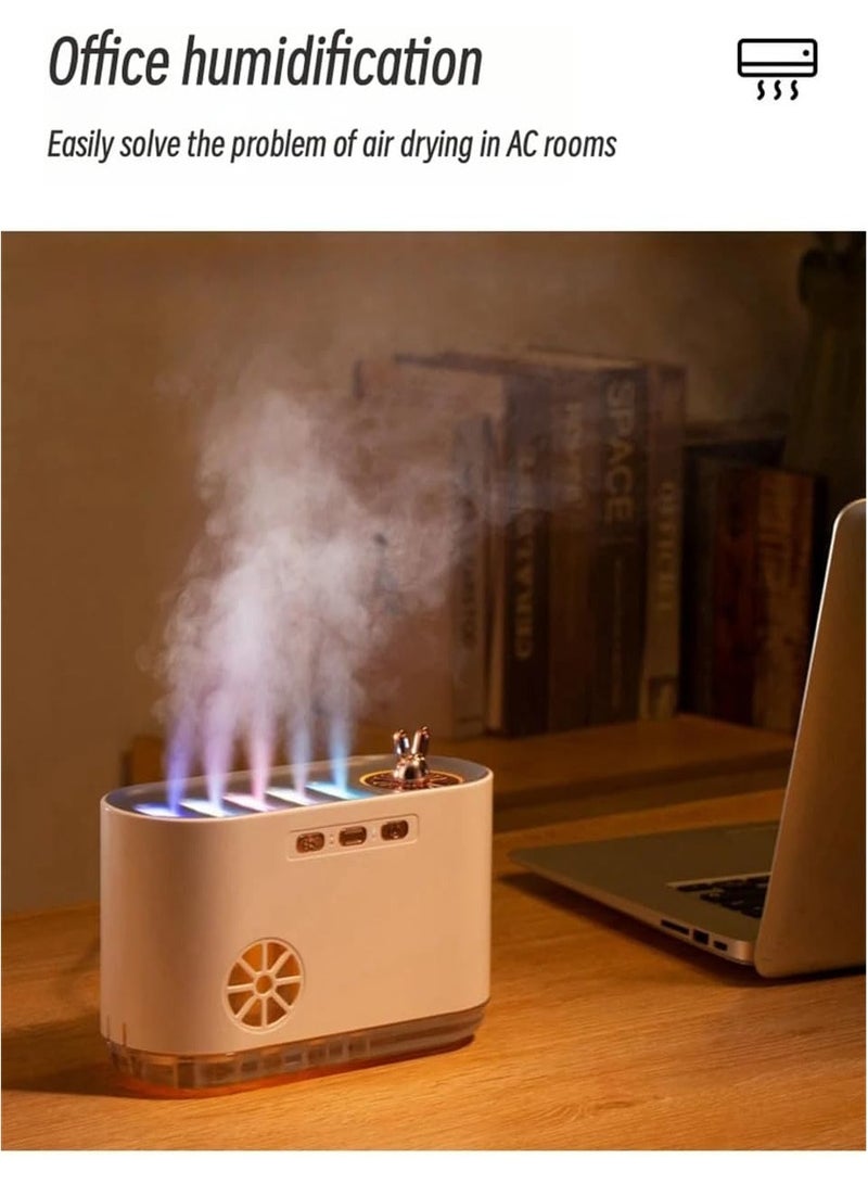 Air Humidifier Diffuser with Dynamic Light Effect for Home Bedroom, 700ml Aromatherapy Flame Diffuser Silent Relaxing (Orange) - Image 5