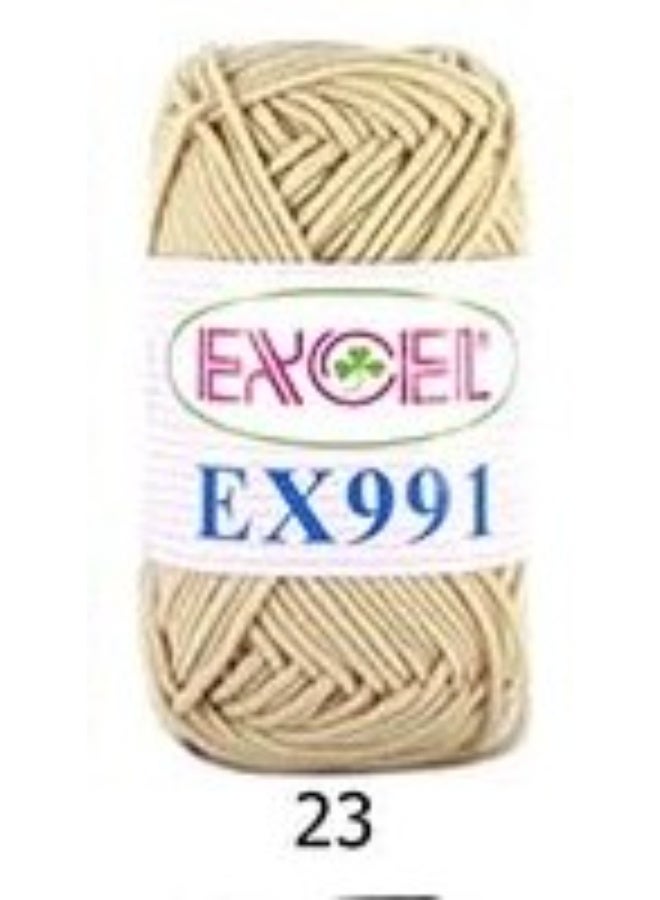 Excel EX991 Crochet Yarn Light Brown 23 - Image 1