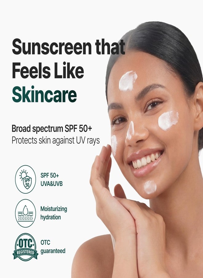 P.CALM Water Barrier Sunscreen SPF50+ PA++++ | Lightweight Hydrating Glow Sunscreen with Panthenol, No Whitecast Daily Face Sunscreen for Sensitive Skin | Korean Skincare, 50ml / 1.69 fl.oz - Image 3